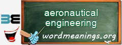 WordMeaning blackboard for aeronautical engineering